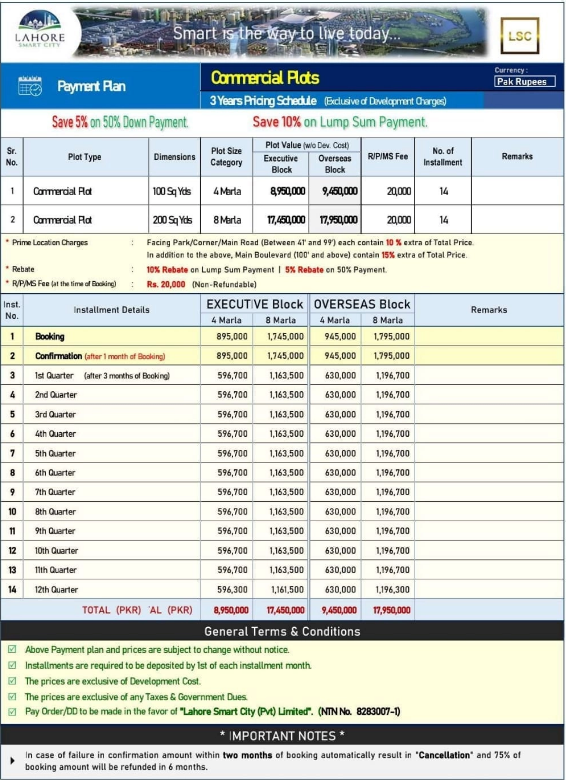 lsc commercial payment plan